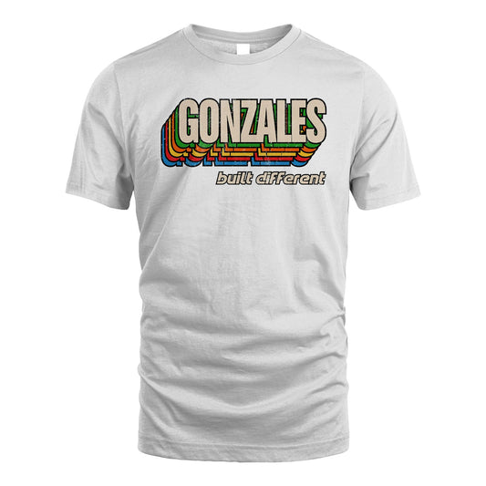 Your Name Built Different Retro Shirt GONZALES M1-26