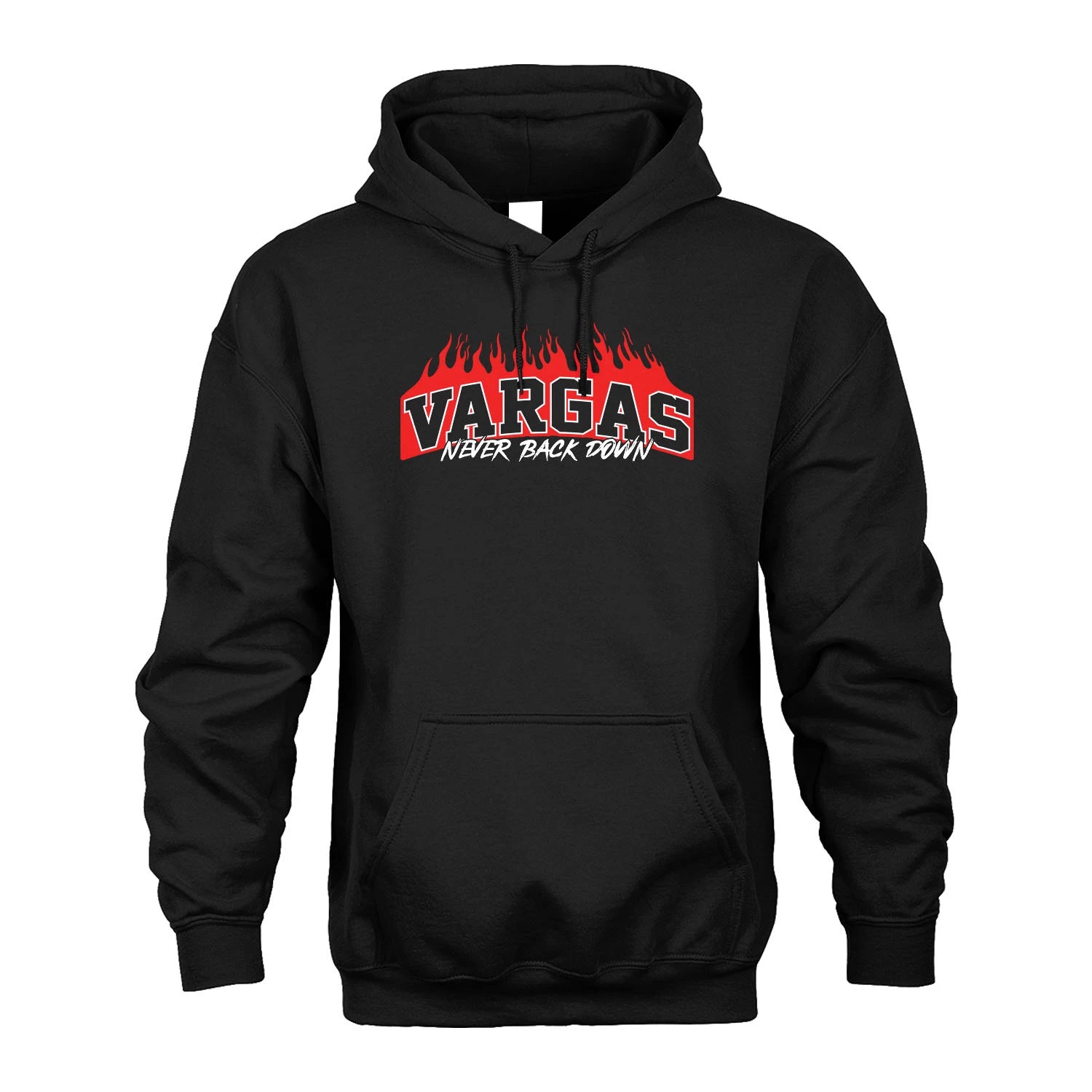 Never Back Down Your Name With Fire Shirt VARGAS M1-37