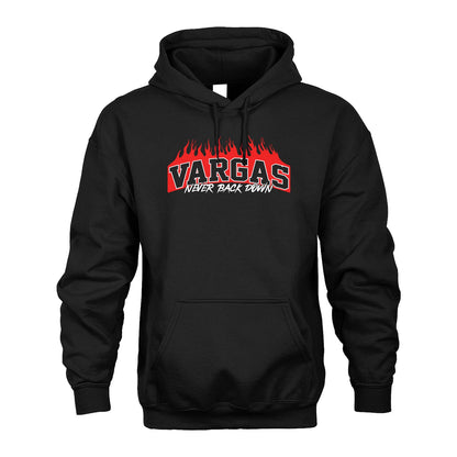 Never Back Down Your Name With Fire Shirt VARGAS M1-37
