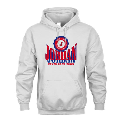 Your Name Never Back Down Shirt JORDAN M1-33