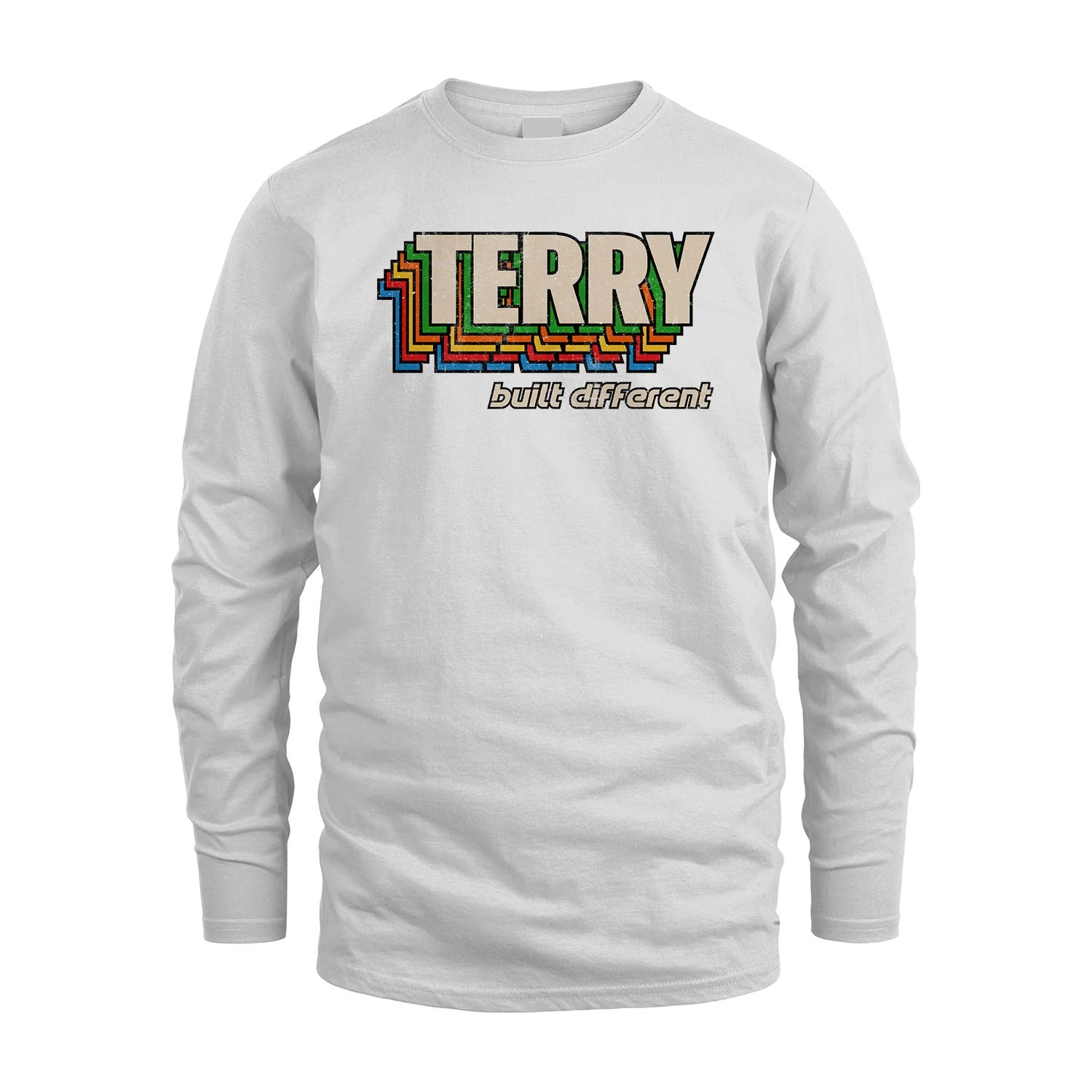 Your Name Built Different Retro Shirt TERRY M1-26