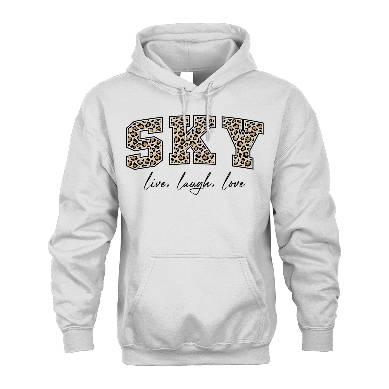 Live Laugh Love Custom Name With Leopard Pattern Shirt SKY M1-13