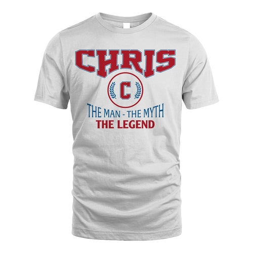 The Man The Myth The Legend Jet Style Shirt CHRIS M1-9