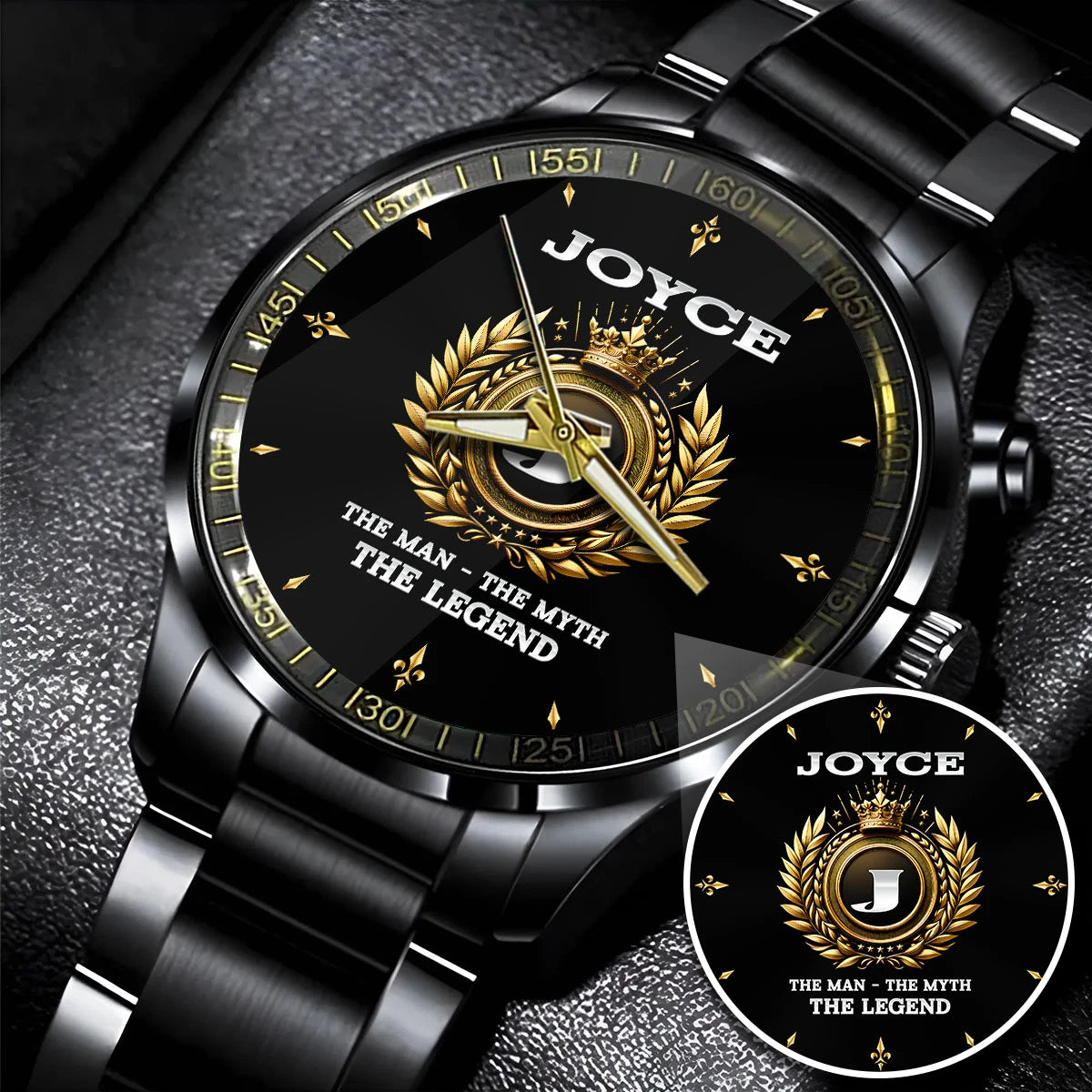 The Man The Myth The Legend Olive Crown Watch JOYCE M1-W5