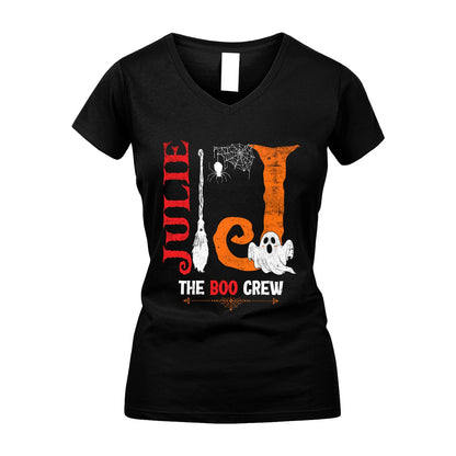 The Boo Crew Halloween With Your Name Shirt JULIE M1-23