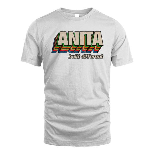 Your Name Built Different Retro Shirt ANITA M1-26
