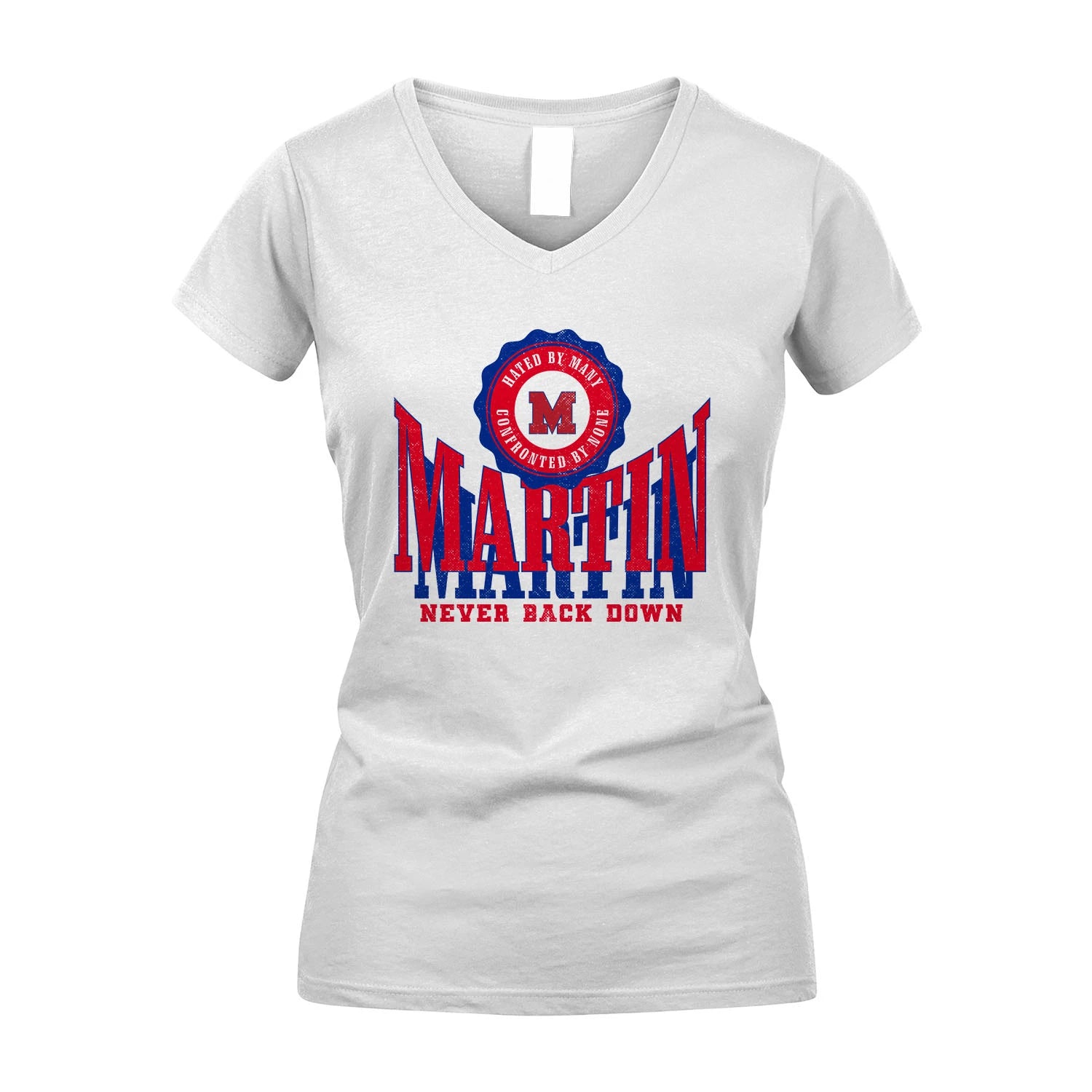 Your Name Never Back Down Shirt MARTIN M1-33