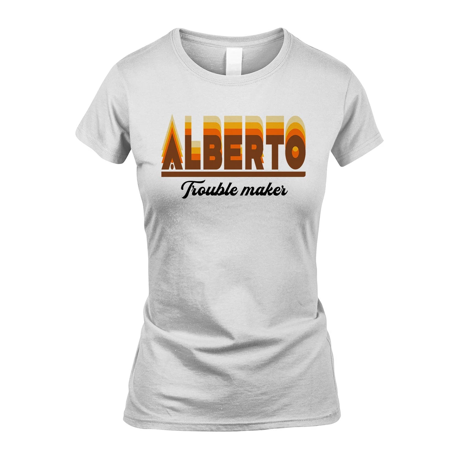 Your Name Trouble Maker Funny Shirt ALBERTO M1-34