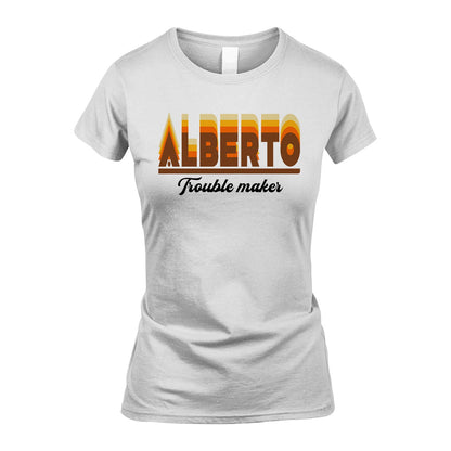 Your Name Trouble Maker Funny Shirt ALBERTO M1-34