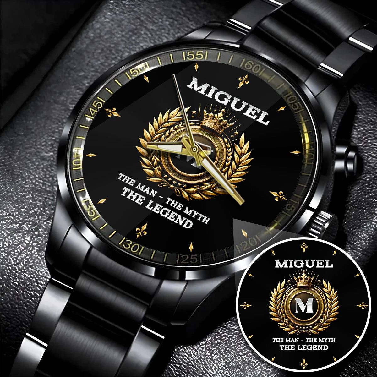 The Man The Myth The Legend Olive Crown Watch MIGUEL M1-W5