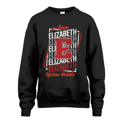 Team Your Name Lifetime Member Sporty Shirt ELIZABETH M1-25