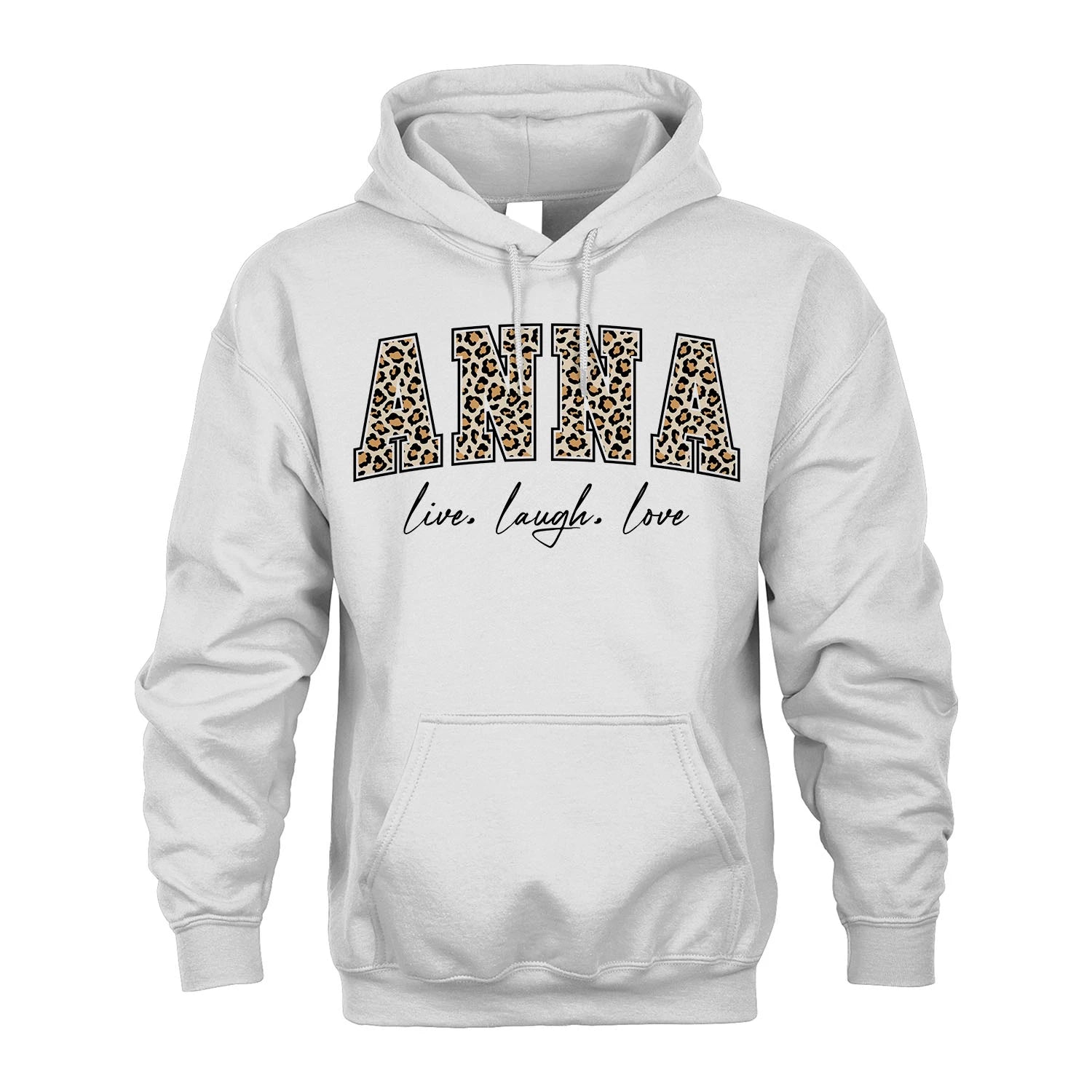 Live Laugh Love Custom Name With Leopard Pattern Shirt ANNA M1-13