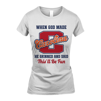 God Made Your Name Custom Shirt CAROLINA M1-16
