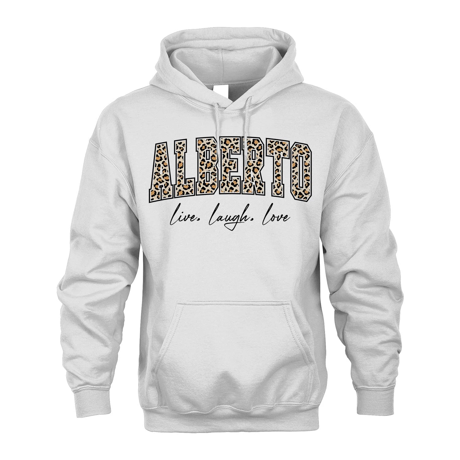 Live Laugh Love Custom Name With Leopard Pattern Shirt ALBERTO M1-13