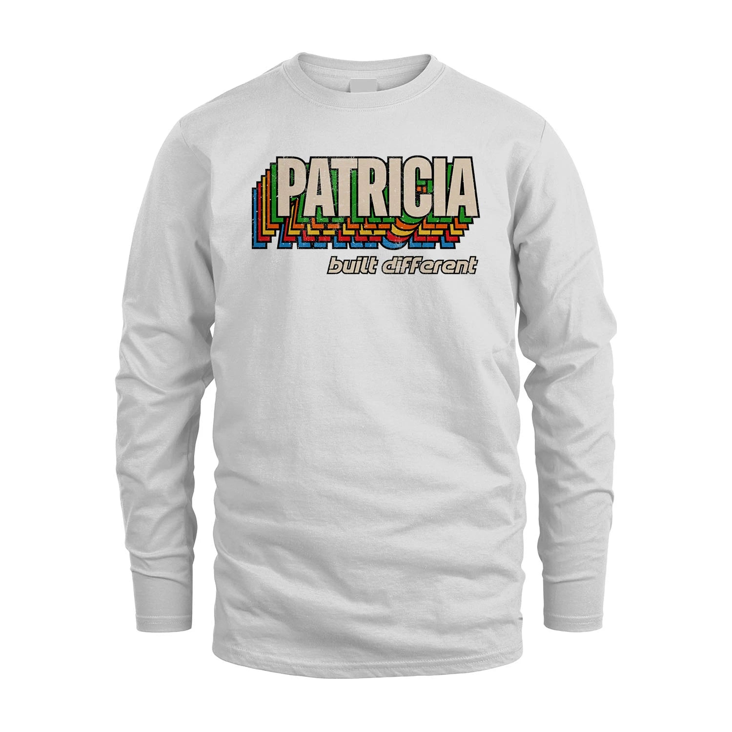 Your Name Built Different Retro Shirt PATRICIA M1-26