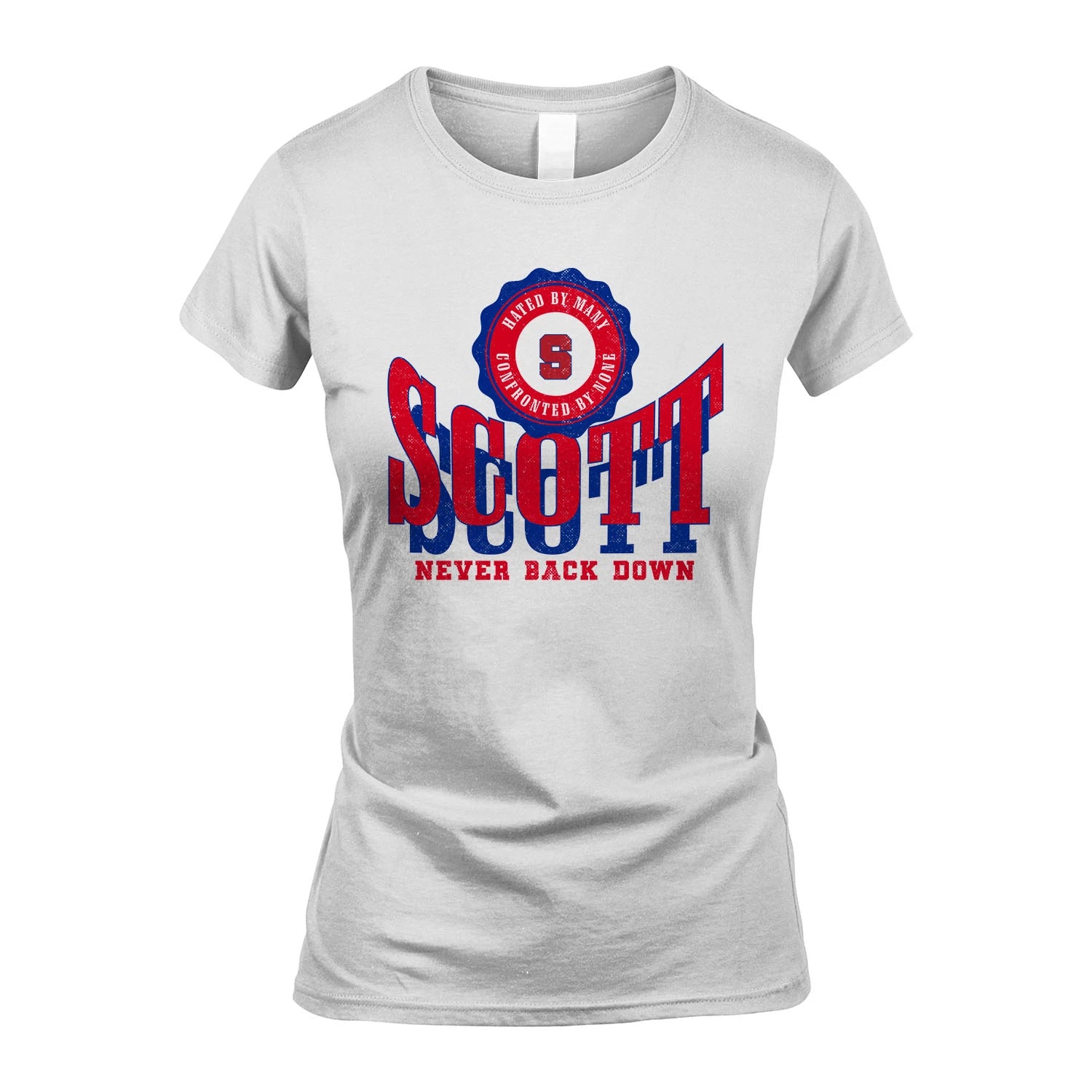 Your Name Never Back Down Shirt SCOTT M1-33