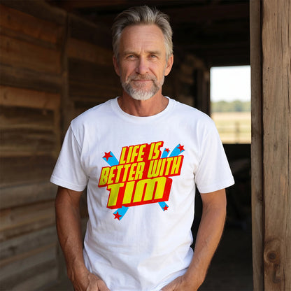 Life Is Better With Your Name Retro Shirt TIM M1-18