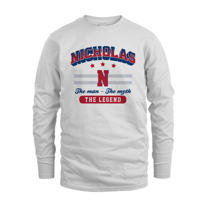 The Man The Myth The Legend With Your Name Shirt NICHOLAS M1-35