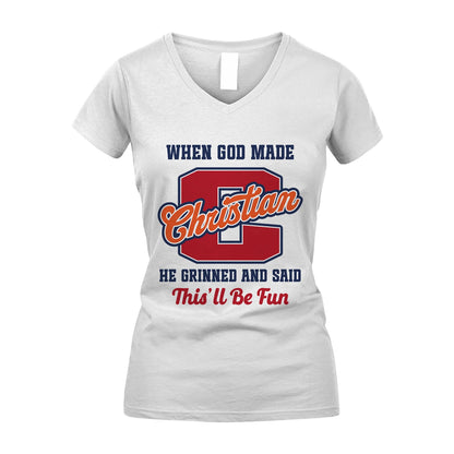 God Made Your Name Custom Shirt CHRISTIAN M1-16