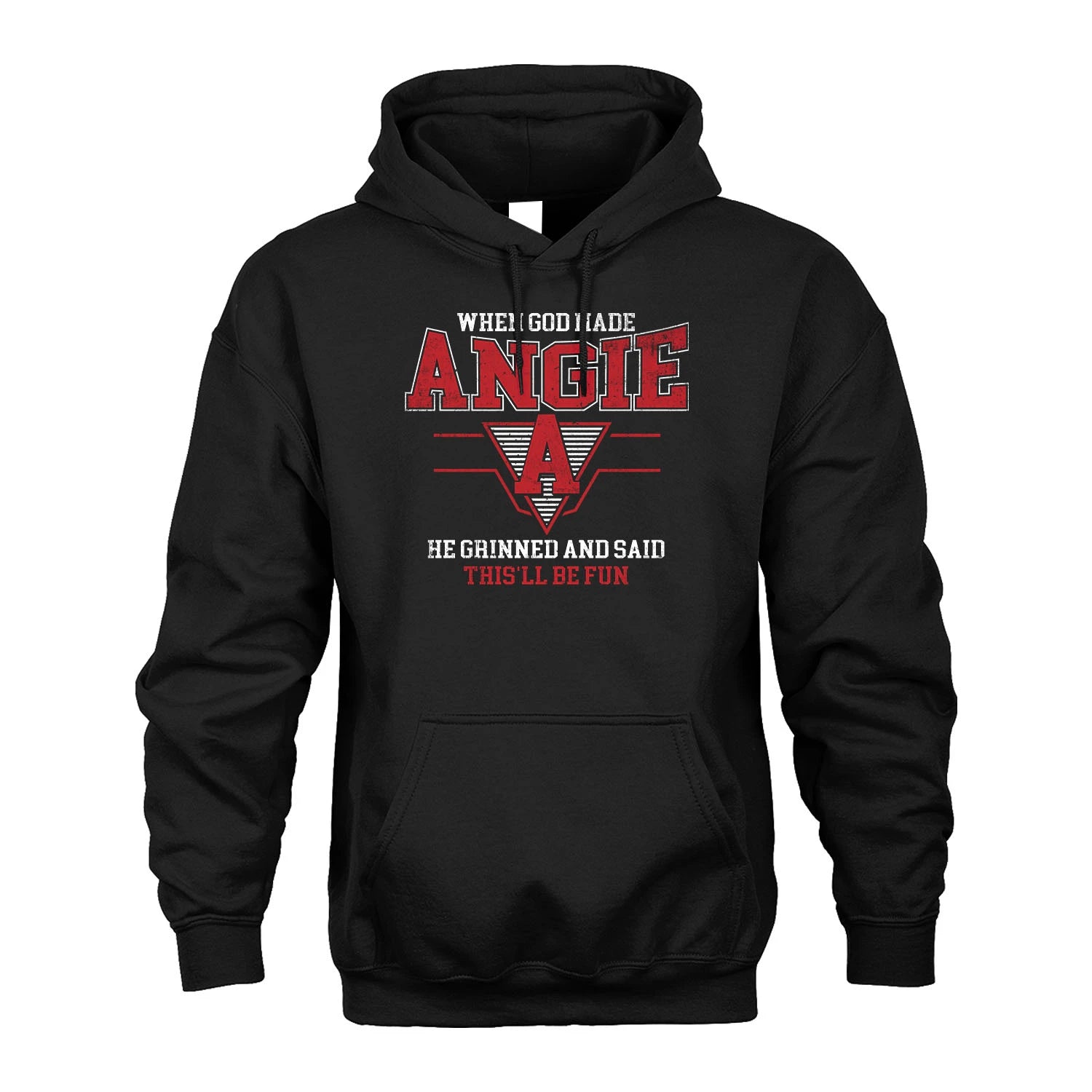 When God Made Your Name He Grinned And Said This'll Be Fun Baseball Shirt ANGIE M1-29