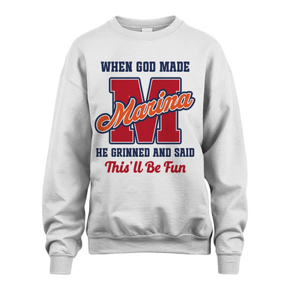 God Made Your Name Custom Shirt MARINA M1-16