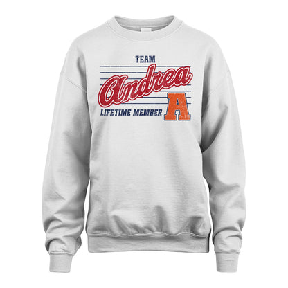 Team Your Name Lifetime Member Vintage Shirt ANDREA M1-24