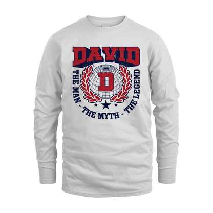 The Man The Myth The Legend Logo Shirt DAVID M1-30