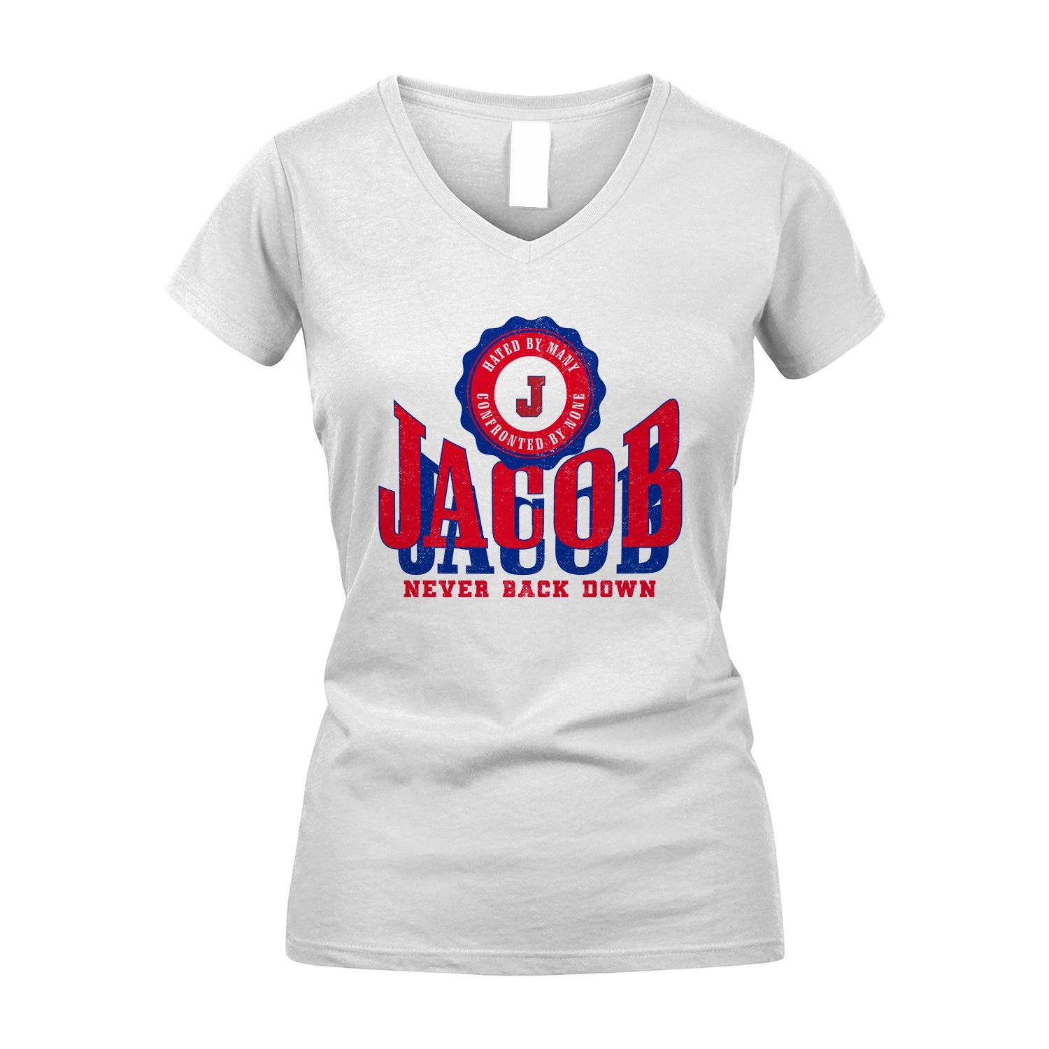 Your Name Never Back Down Shirt JACOB M1-33
