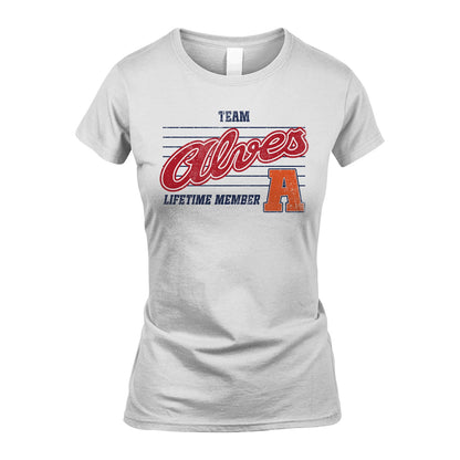 Team Your Name Lifetime Member Vintage Shirt ALVES M1-24