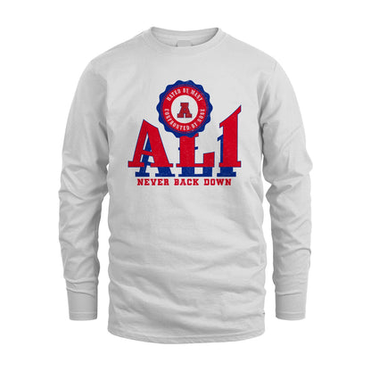 Your Name Never Back Down Shirt ALI M1-33