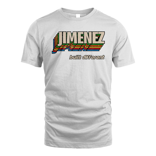 Your Name Built Different Retro Shirt JIMENEZ M1-26
