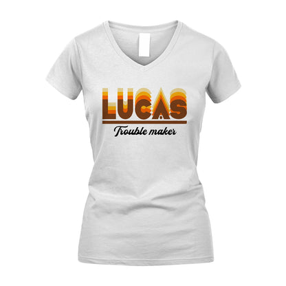 Your Name Trouble Maker Funny Shirt LUCAS M1-34