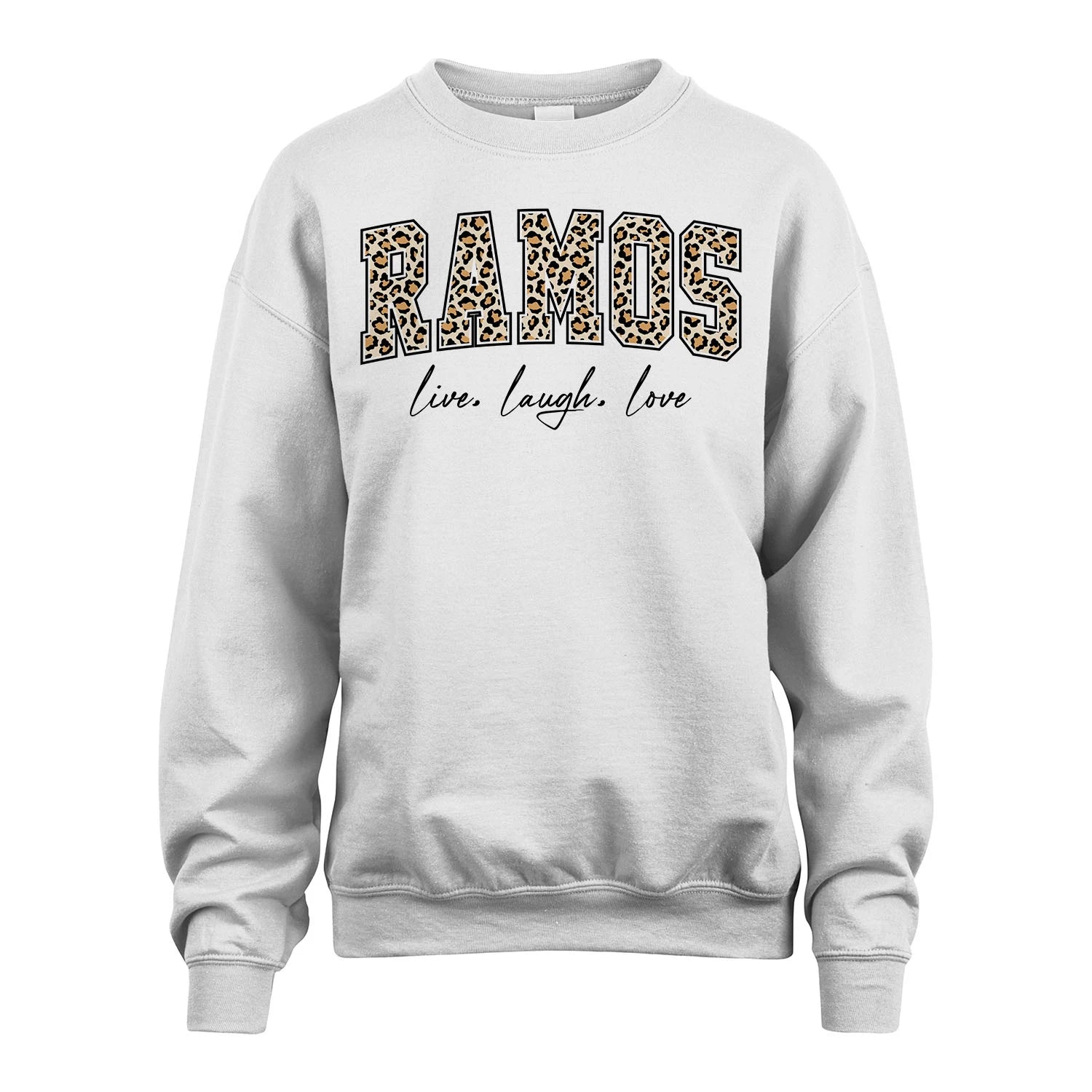 Live Laugh Love Custom Name With Leopard Pattern Shirt RAMOS M1-13