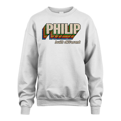 Your Name Built Different Retro Shirt PHILIP M1-26