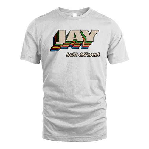 Your Name Built Different Retro Shirt JAY M1-26