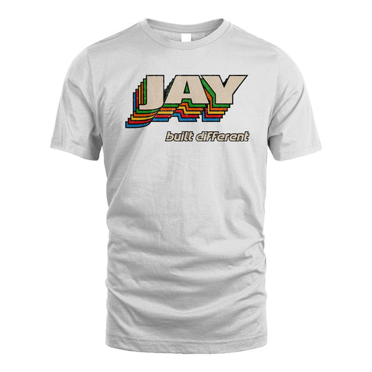 Your Name Built Different Retro Shirt JAY M1-26