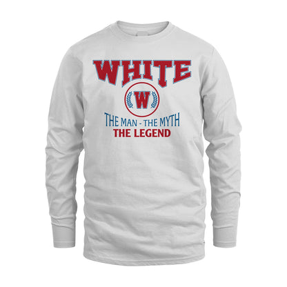 The Man The Myth The Legend Jet Style Shirt WHITE M1-9