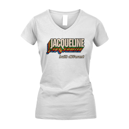 Your Name Built Different Retro Shirt JACQUELINE M1-26