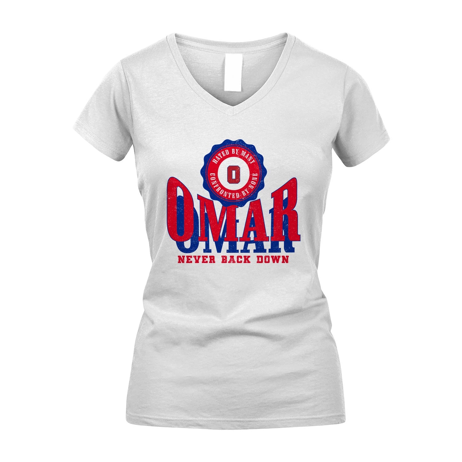 Your Name Never Back Down Shirt OMAR M1-33