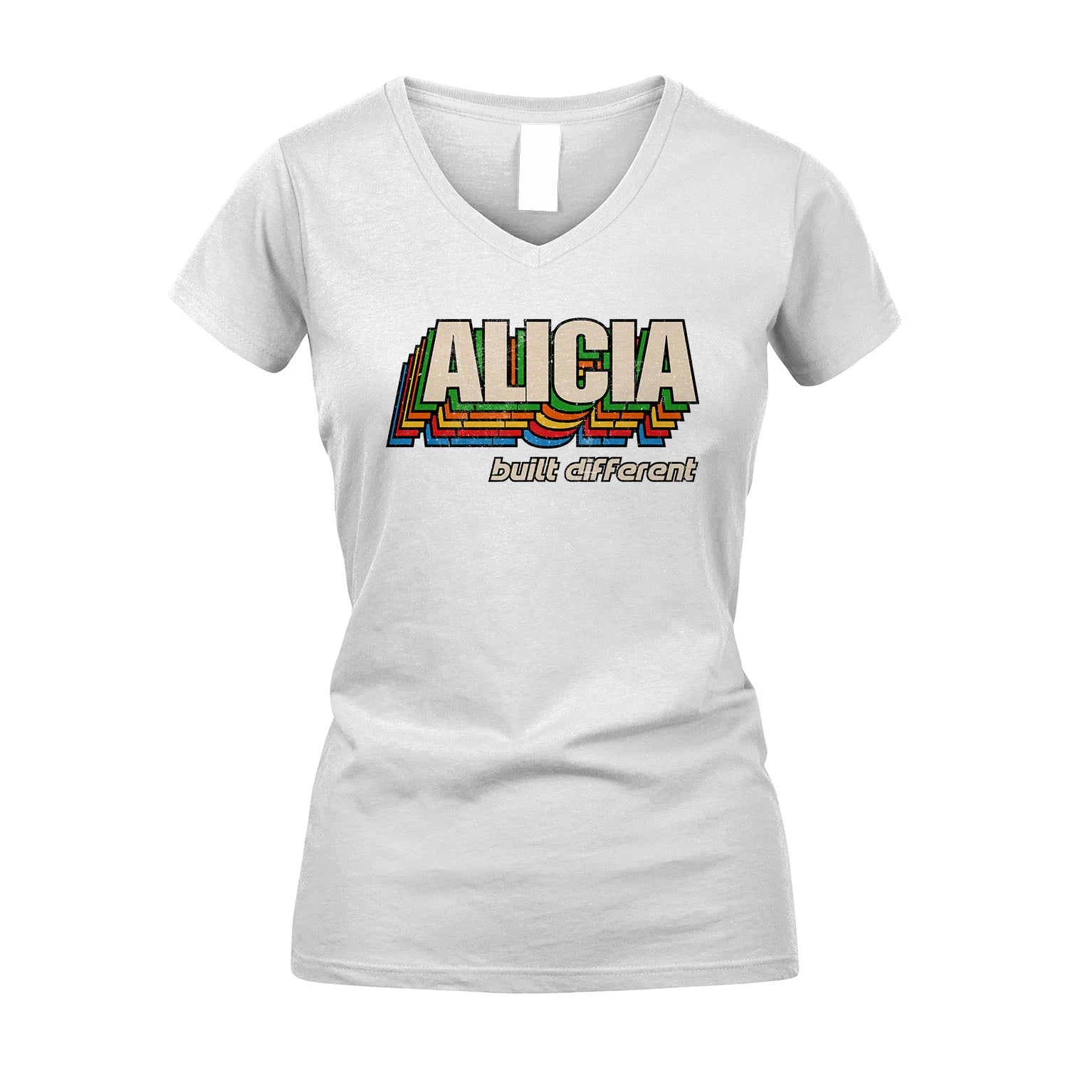 Your Name Built Different Retro Shirt ALICIA M1-26