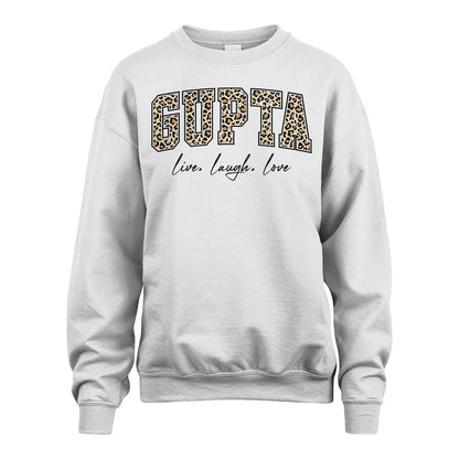 Live Laugh Love Custom Name With Leopard Pattern Shirt GUPTA M1-13