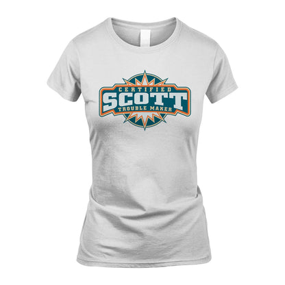 Certified Your Name Trouble Maker Shirt SCOTT M1-36