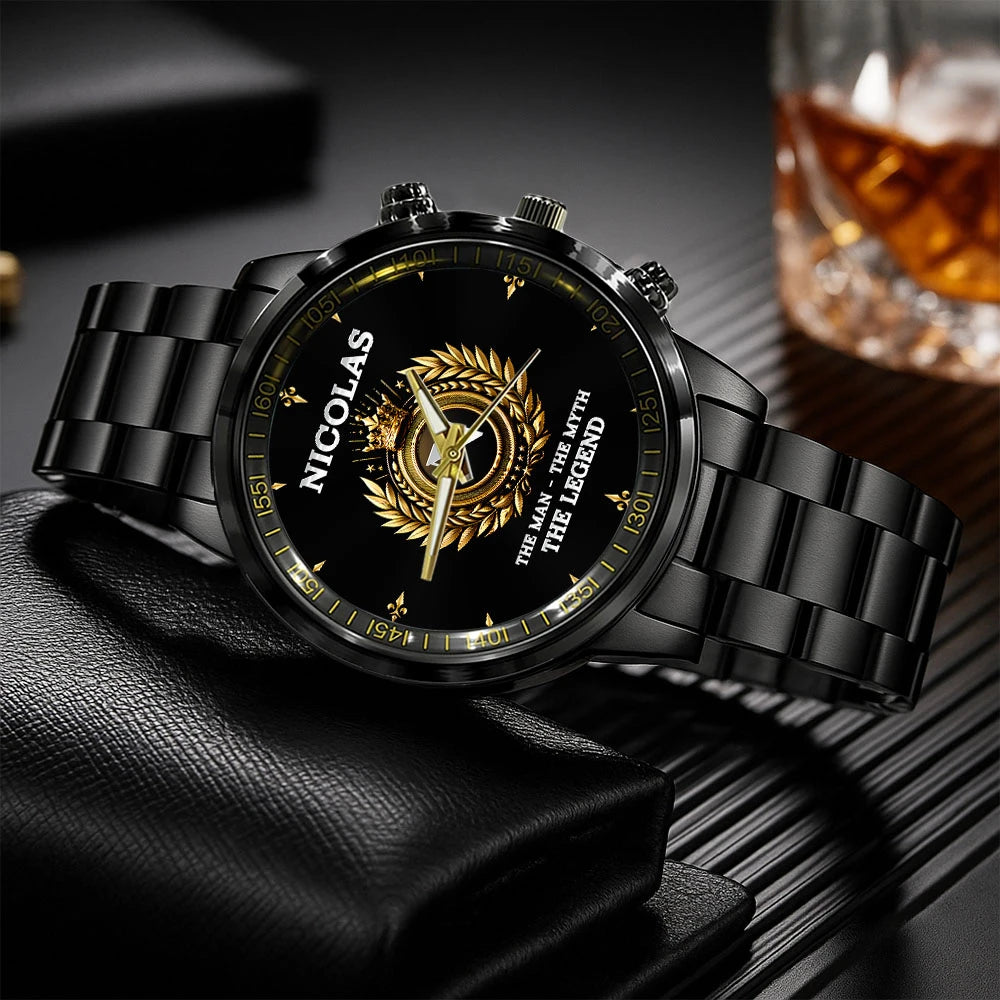 The Man The Myth The Legend Olive Crown Watch NICOLAS M1-W5