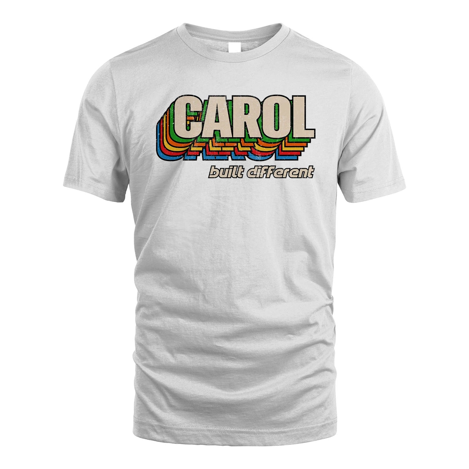 Your Name Built Different Retro Shirt CAROL M1-26