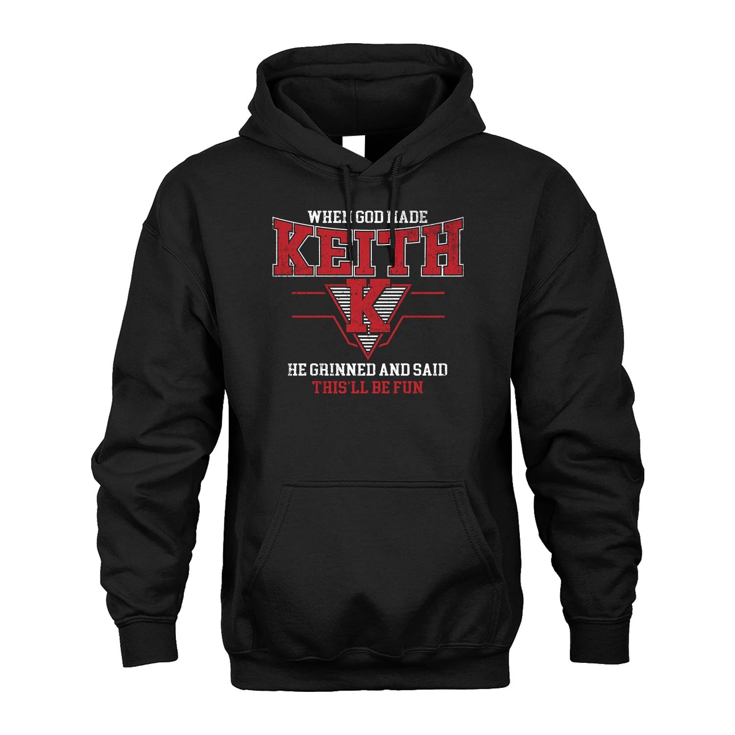 When God Made Your Name He Grinned And Said This'll Be Fun Baseball Shirt KEITH M1-29