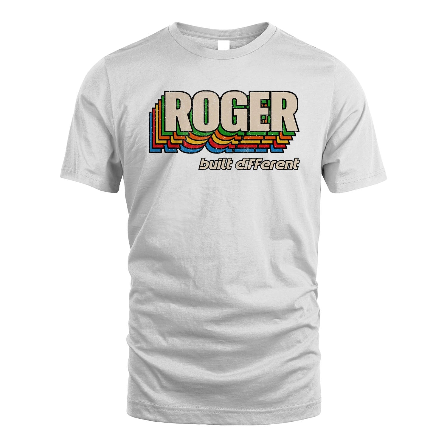 Your Name Built Different Retro Shirt ROGER M1-26