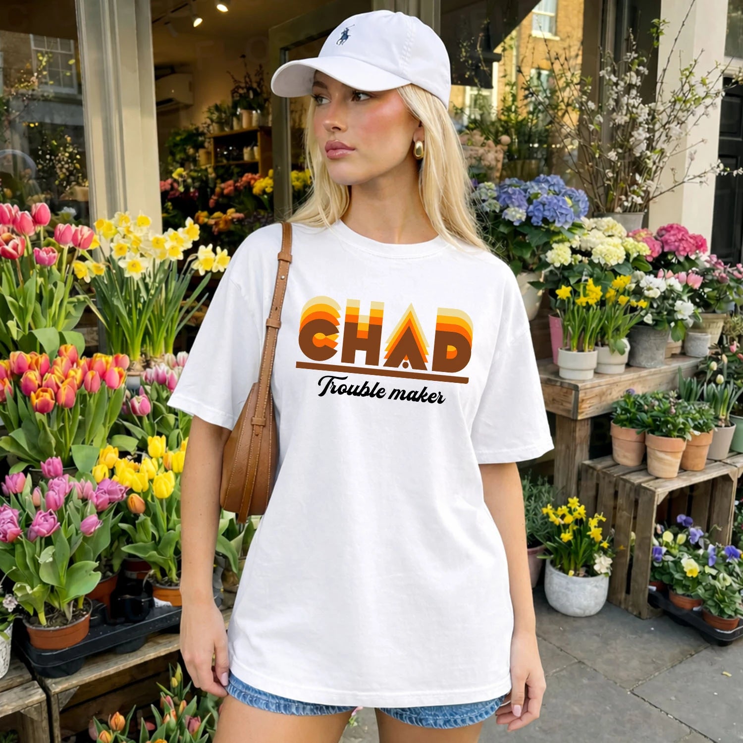 Your Name Trouble Maker Funny Shirt CHAD M1-34