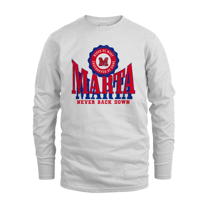 Your Name Never Back Down Shirt MARTA M1-33