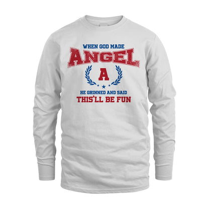 When God Made He Grinned And Said This'll Be Fun Shirt ANGEL M1-12