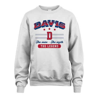 The Man The Myth The Legend With Your Name Shirt DAVIS M1-35